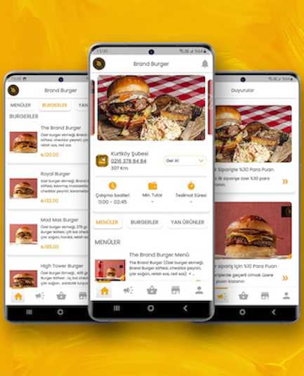 Brand Burger uygulama ekranı
